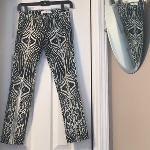 Zebra print jeans